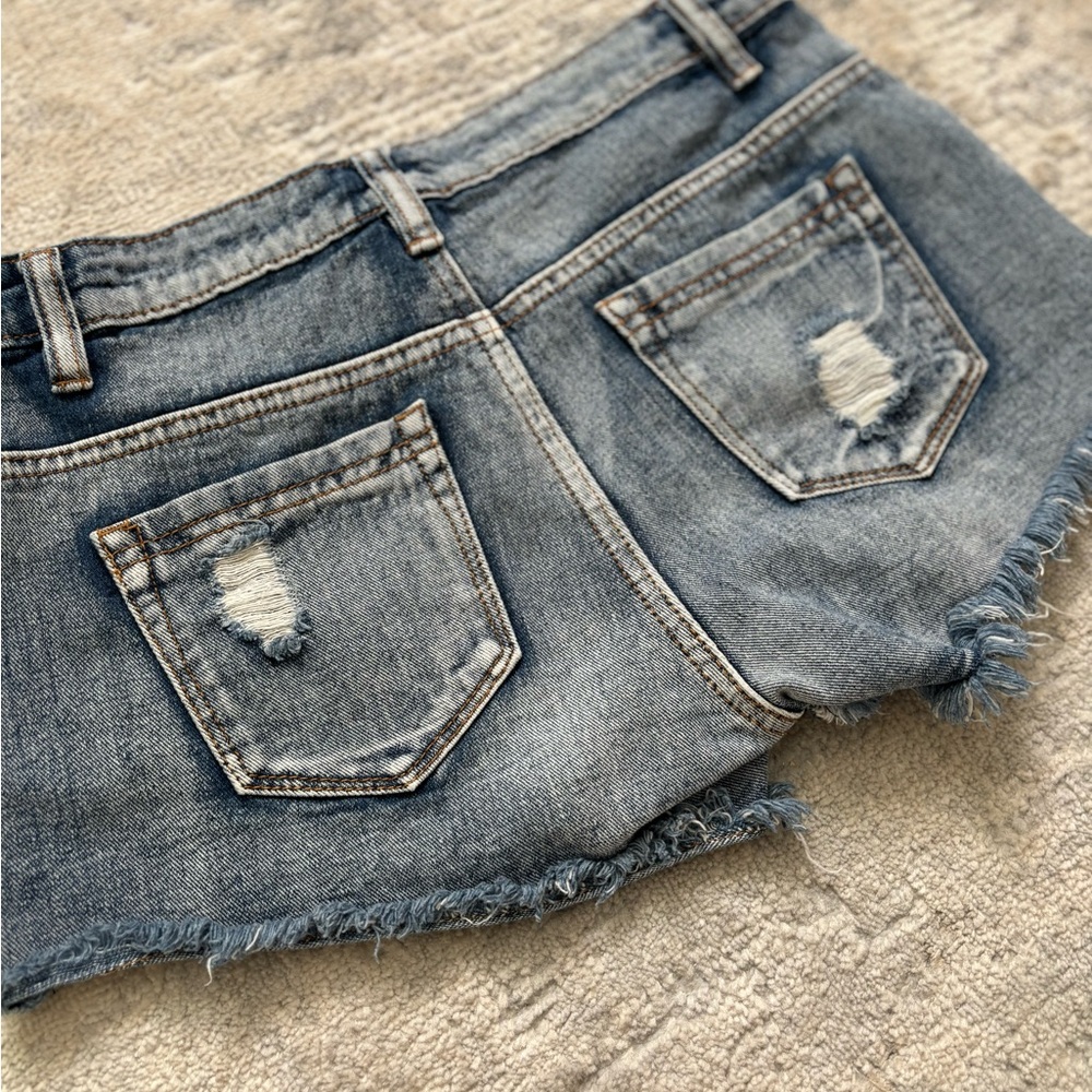 Chiqle Denim Aztec Southwestern Shorts Size S - Picture 9 of 11